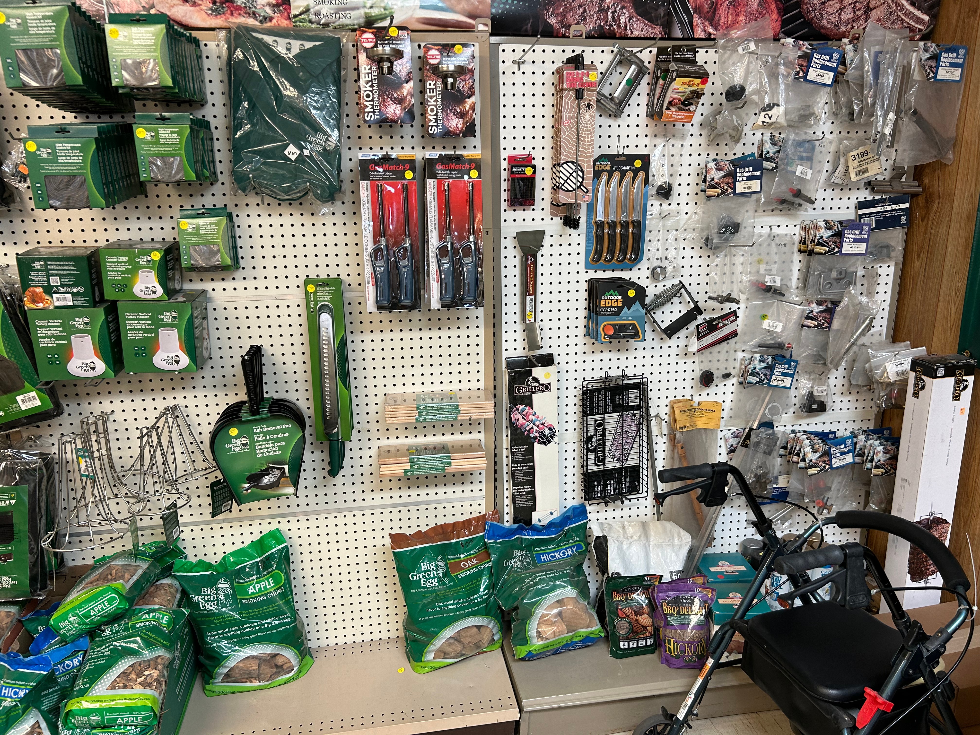 Big Green Egg smoking chunks, thermometers, and grill accessories at Action Propane Leander